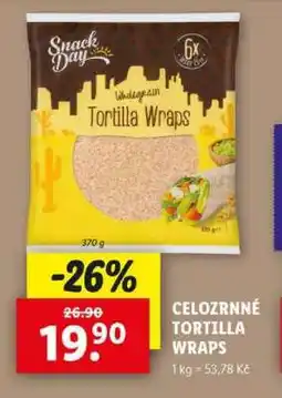 Lidl Snack Day Wholegrain Tortilla Wraps nabídka
