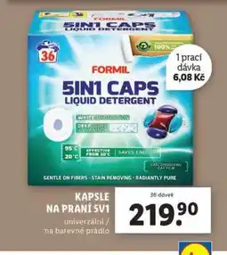 Lidl FORMIL 5IN1 CAPS LIQUID DETERGENT nabídka