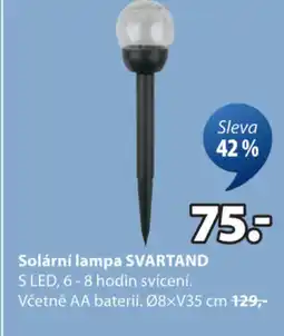 JYSK Solární lampa SVARTAND nabídka