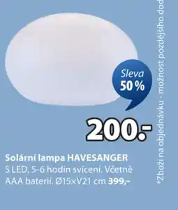 JYSK Solární lampa HAVESANGER nabídka