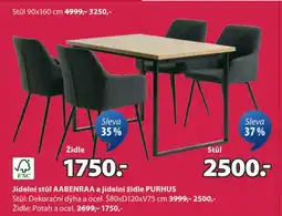 JYSK Jídelní stůl AABENRAA a jídelní židle PURHUS nabídka