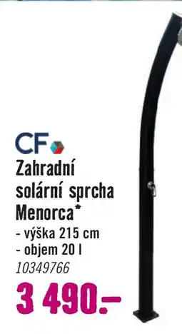 Hornbach Zahradní solární sprcha Menorca nabídka