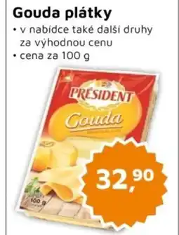 Můjobchod PRESIDENT Gouda plátky nabídka