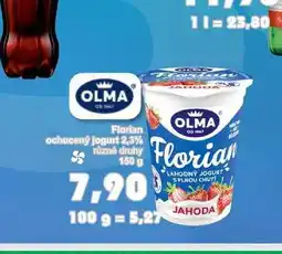 Jip Florian ochucený jogurt 2,3% různé druhy 150 g nabídka