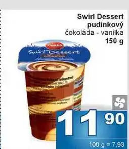 Jip Swirl Dessert pudinkový čokoláda - vanilka 150 g nabídka