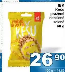Jip IBK Kešu pražené nesolené solené 60 g nabídka
