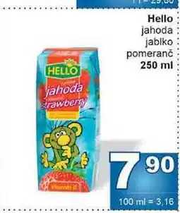 Jip Hello jahoda jablko pomeranč 250 ml nabídka