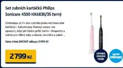 Datart Set zubních kartáčků Philips Sonicare 4500 HX6830/35 černý nabídka