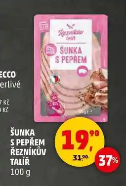 Penny Market ŠUNKA S PEPŘEM ŘEZNÍKŮV TALÍŘ, 100 g nabídka