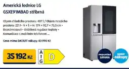 Datart Americká lednice LG GSXE91MBAD stříbrná nabídka