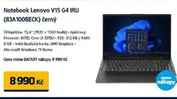 Datart Notebook Lenovo V15 G4 IRU (83A100BECK) černý nabídka