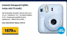 Datart Instantní fotoaparát Fujifilm Instax mini 12 modrý nabídka