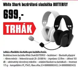 COMFOR White Shark bezdrátová sluchátka BUTTERFLY nabídka