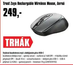 COMFOR Trust Zaya Rechargable Wireless Mouse, černá nabídka