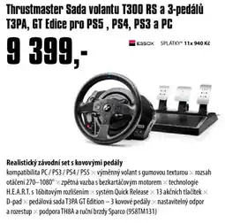 COMFOR Thrustmaster Sada volantu T300 RS a 3-pedálů T3PA, GT Edice pro PS5, PS4, PS3 a PC nabídka