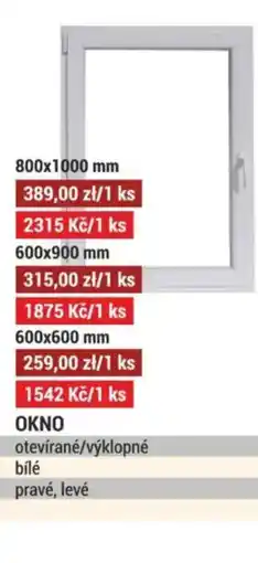 Merkury Market OKNO otevírané/výklopné nabídka