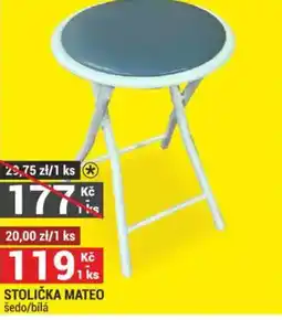 Merkury Market Stolička mateo šedo/bílá nabídka