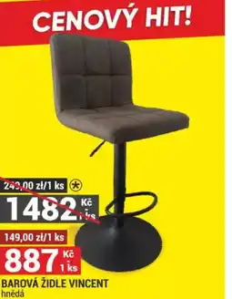 Merkury Market Barová židle vincent hnědá nabídka