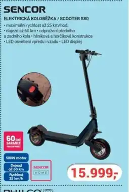 Planeo Elektro SENCOR Elektrická koloběžka / scooter S80 nabídka