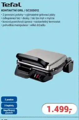 Planeo Elektro TEFAL Kontaktní gril/GC305012 nabídka