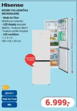 Planeo Elektro HISENSE Kombi chladnička RB390N4AWE nabídka
