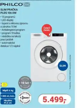 Planeo Elektro PHILCO Slim pračka PLDS 106 DW nabídka