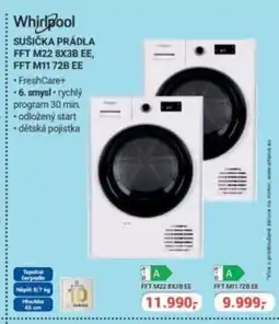 Planeo Elektro WHIRLPOOL Sušička prádla FFT M22 8X3B EE, FFT M11 72B EE nabídka
