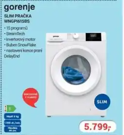 Planeo Elektro GORENJE Slim pračka WNGP161SBS nabídka