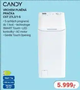 Planeo Elektro CANDY Vrchem plněná pračka CST 27L3/1-S nabídka