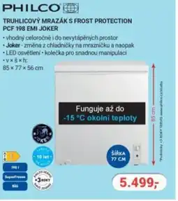 Planeo Elektro PHILCO Truhlicový mrazák s frost protection PCF 198 Emi joker nabídka