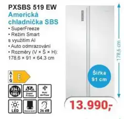 Planeo Elektro PXSBS 519 EW Americká chladnička SBS nabídka