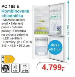 Planeo Elektro PC 165 E Kombinovaná chladnička nabídka