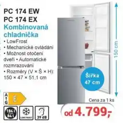 Planeo Elektro PC 174 EW PC 174 EX Kombinovaná chladnička nabídka