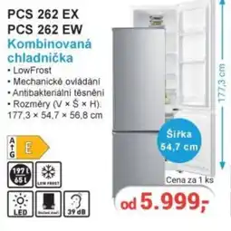 Planeo Elektro PCS 262 EX PCS 262 EW Kombinovaná chladnička nabídka
