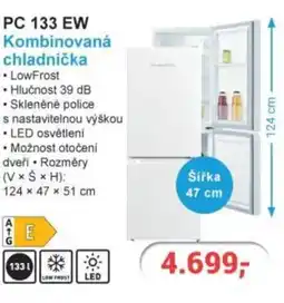 Planeo Elektro PC 133 EW Kombinovaná chladnička nabídka