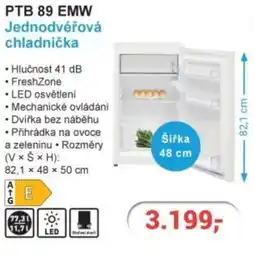Planeo Elektro PTB 89 EMW Jednodvéřová chladnička nabídka
