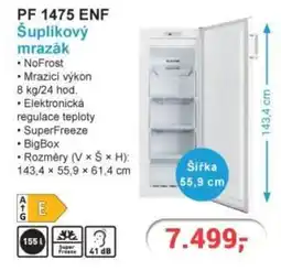 Planeo Elektro PF 1475 ENF Šuplíkový mrazák nabídka