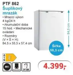 Planeo Elektro PTF 862 Šuplíkový mrazák nabídka