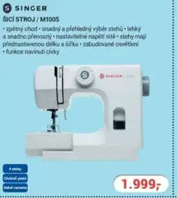 Planeo Elektro SINGER Šicí stroj/M1005 nabídka