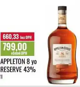 Ratio APPLETON 8 yo RESERVE 43% 1l nabídka