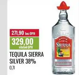 Ratio SIERRA TEQUILA SIERRA SILVER 38% 0,7l nabídka