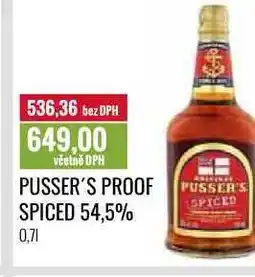Ratio PUSSER'S PROOF SPICED 54,5% 0,7l nabídka