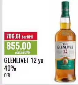 Ratio GLENLIVET 12 yo 40% 0,7l nabídka
