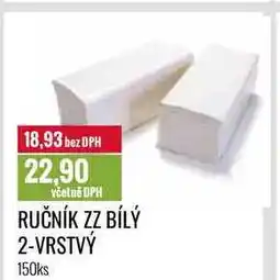 Ratio RUČNÍK ZZ BÍLÝ 2-VRSTVÝ 150ks nabídka