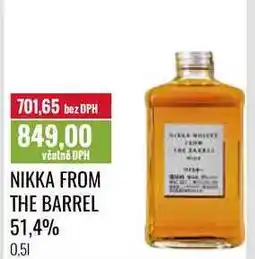 Ratio NIKKA FROM THE BARREL 51,4% 0,5l nabídka