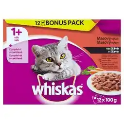 Ratio Whiskas kapsičky 12 x 100g, vybrané druhy nabídka