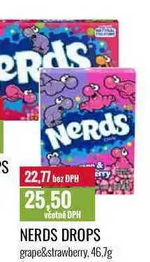 Ratio NERDS DROPS grape&strawberry, 4,7g nabídka