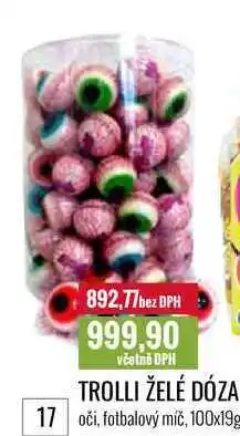 Ratio TROLLI ŽELÉ DÓZA 100x19g nabídka