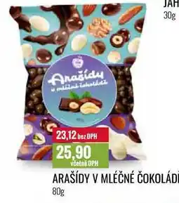 Ratio ARAŠÍDY V MLÉČNÉ ČOKOLÁDÍ 80g nabídka