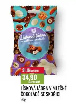 Ratio LÍSKOVÁ JÁDRA V MLÉČNÉ ČOKOLÁDĚ SE SKOŘICÍ 80g nabídka